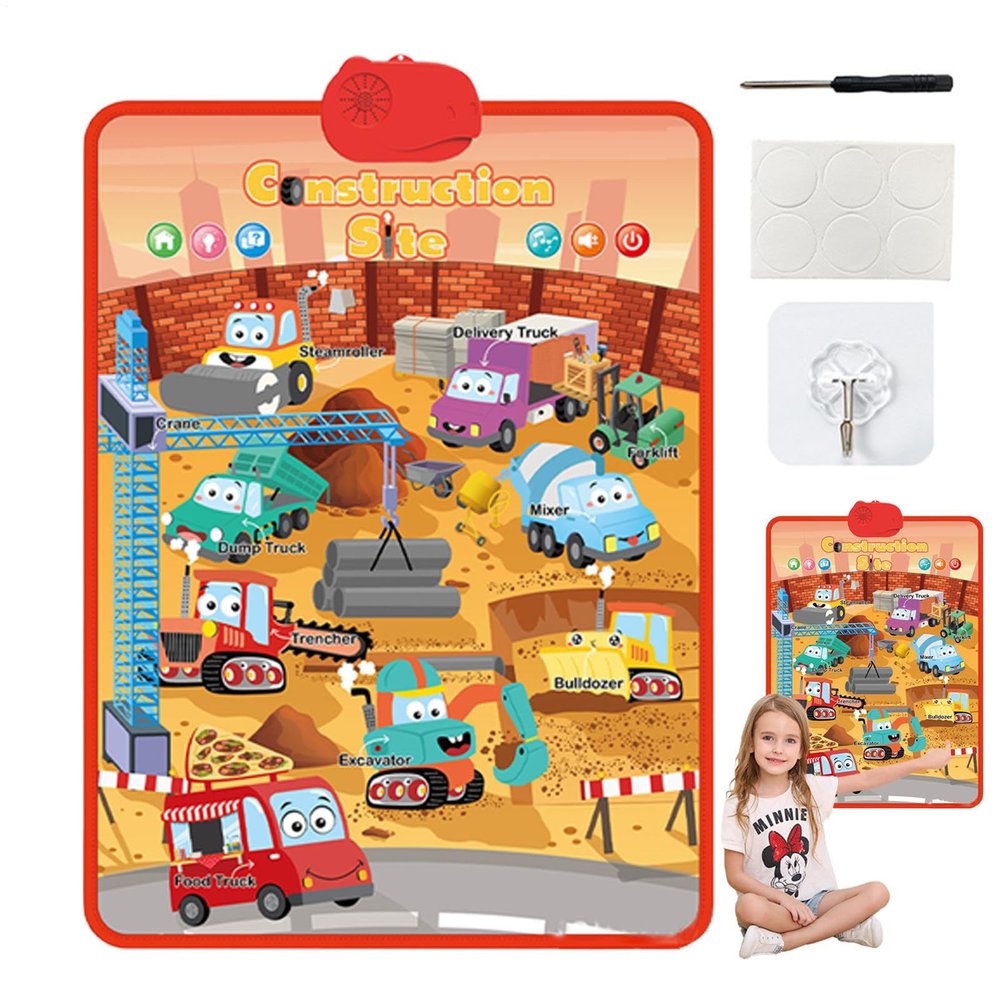 Learning Posters | Electronic Interactive Educational Toy - Wall Chart Poster for Age 1 2 3 4 5 Year Old Boys Girls