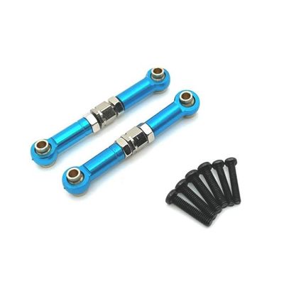 14209 14210 Metal Steering Rod Links Compatible with 1 14 Scale RC Cars Upgrade Parts Compatible with Various Front Steering Systems(Blue)