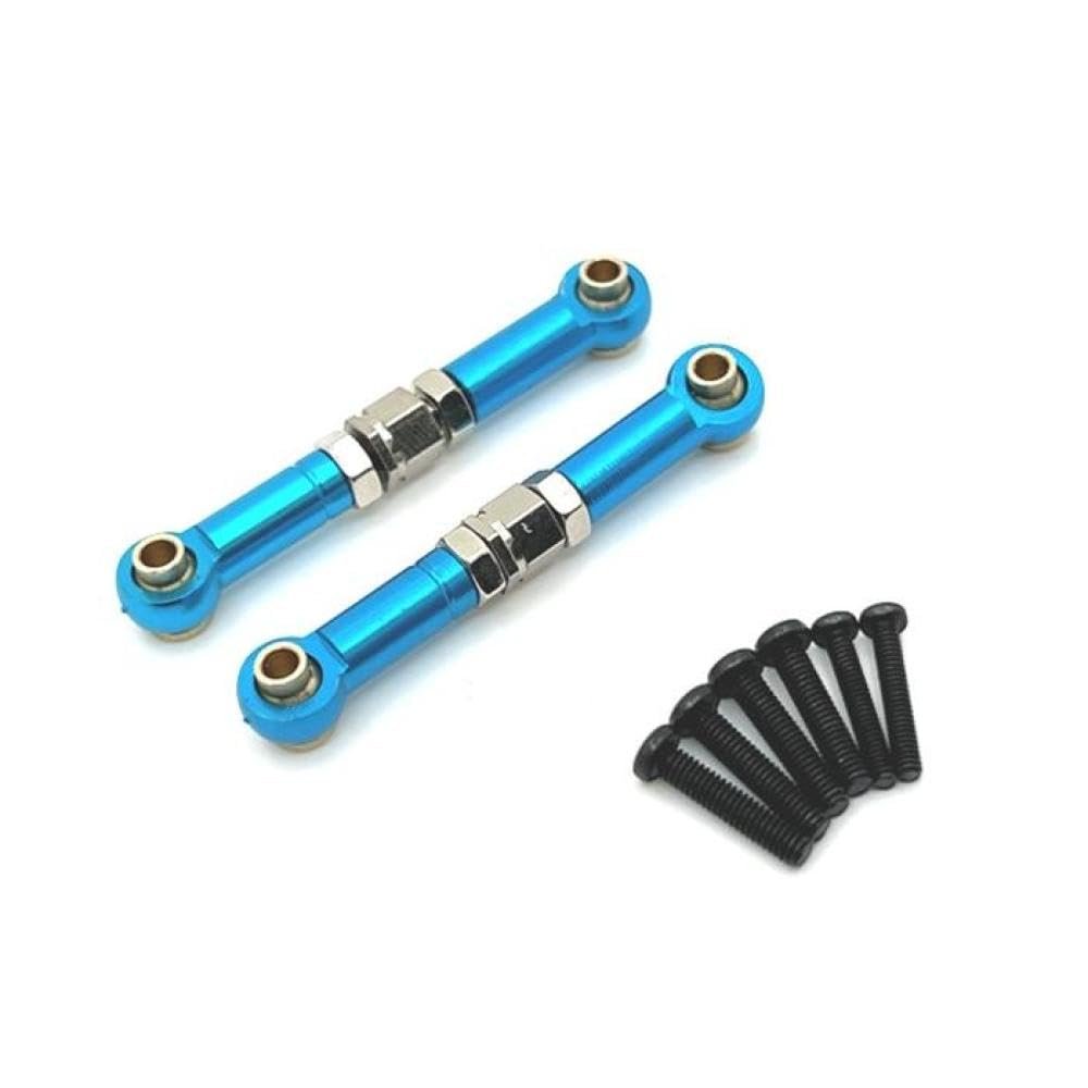 14209 14210 Metal Steering Rod Links Compatible with 1 14 Scale RC Cars Upgrade Parts Compatible with Various Front Steering Systems(Blue)