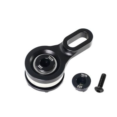 23T 25T Servo Arm Upgrade Parts Compatible with Motorcycle Servo Saver Compatible with Promoto-MX 1/4 Scale Models(Black)