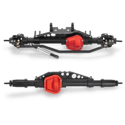 1/10 Scale RC Crawler Car Aluminum Front Middle Rear Axle Upgrade Parts Compatible with Wraith 90018 90048 90053 Models(Front and Rear)