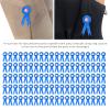100 Set Badge Pin Button Blank Materials, 44mm Celebration Party Wedding Supplies - Durable, Easy to Use, Ideal for DIY Button Maker Buttons Making Supplies (Blue) view 3