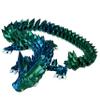 24" Deluxe 3D Printed Crystal Dragon  Flexible Articulating and Large Size at 24 inches (Blue Green Metalic Dual Color Gradient) view 1