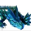 24" Deluxe 3D Printed Crystal Dragon  Flexible Articulating and Large Size at 24 inches (Blue Green Metalic Dual Color Gradient) view 3