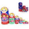 Rwigeboo 7Pcs/Set Russian Nesting Dolls, Wooden Matryoshka Doll Set with Girls Printing Effortless Disassembly & Assembly Nesting Dolls for Collection Decoration view 1