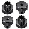 4Pcs 5mm to 7mm Or 12mm Hex Wheel Hub Adapters Compatible with 1/24 Scale Wheels On 1/10 RC Car Upgrade Parts Fits SCX24 and D12 Models(5 to 12mm) view 1