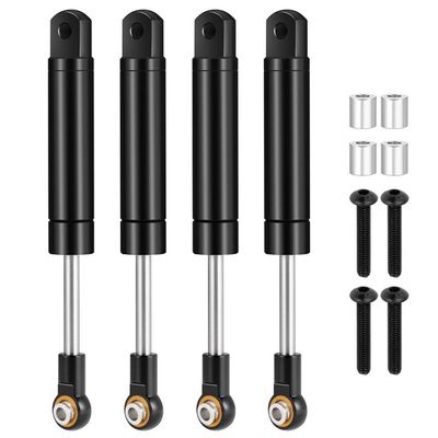 4Pcs Aluminum Shock Absorbers Compatible with 1 10 Scale RC Rock Crawler Remote Control Cars Parts(Black)