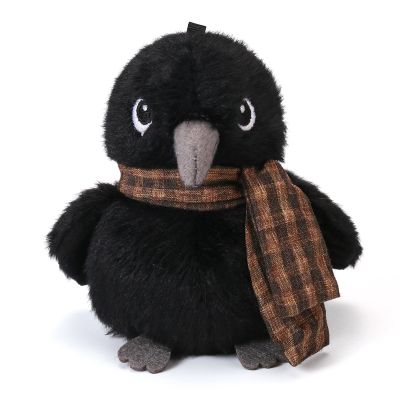 ABEARCAR Black Crow Plushies with Shawls Bird Stuffed Animal Bag Pendant Little Crow Stuffed Plush Toy Christmas Birthday Valentine's Day Gift for Kids Girlfrends