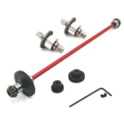 124016 124017 124019 124007 124008 AM-X12 Metal Differential and Central Drive Shaft Assembly Upgrade Parts Compatible with 1 12 Scale RC Car Models(Red)
