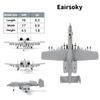 Eairsoky 1:100 Scale A-10 Thunderbolt II Warthog Metal Fighter Jet Model Military Die-cast Aircraft Models for Collection or Gift view 2