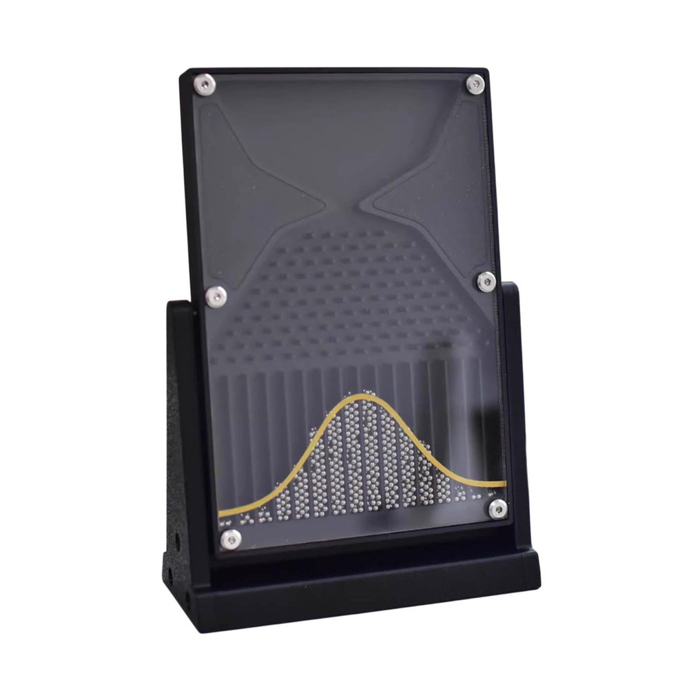 12*18cm Galton Board Probability Demonstrator Model,Probability Teaching Demonstration with Curve,Effective Statistical Law Experiment Tool,for Mathematics Education and Financial Analysi(Color:Black)