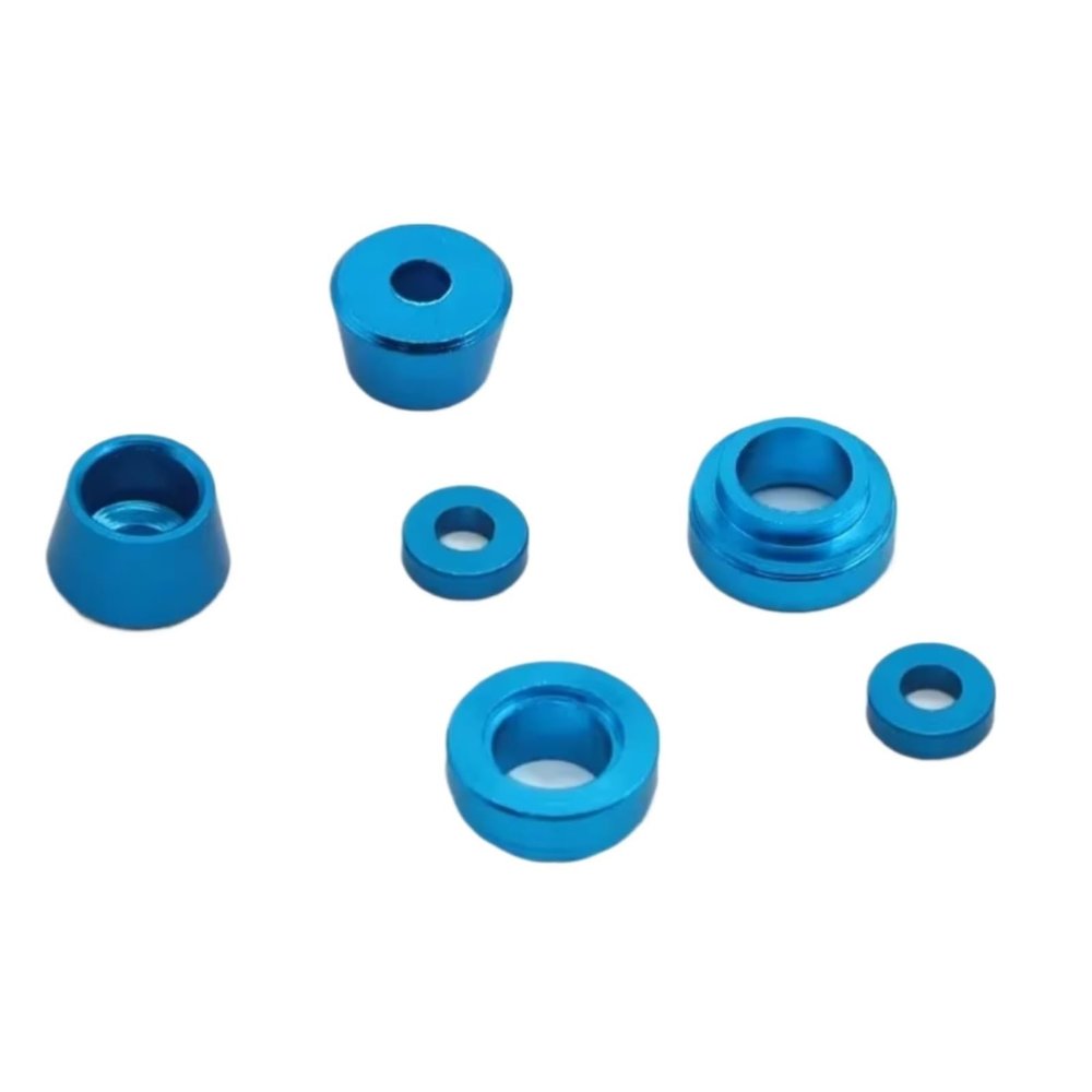 RC Crawlers Toys For Tamiya For TT02 1/10 Aluminum Front Steering Flange Sleeve Bushing Gasket RC Car Upgrade Parts(Blue)