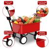 Qtioucp Kids Gardening Wheelbarrow Set, Metal & Wooden Garden Tools for Kids Ages 3-8, Real Wheelbarrows with Apron, Gloves & STEM Guide, Outdoor Backyard Garden Toy Gift view 3