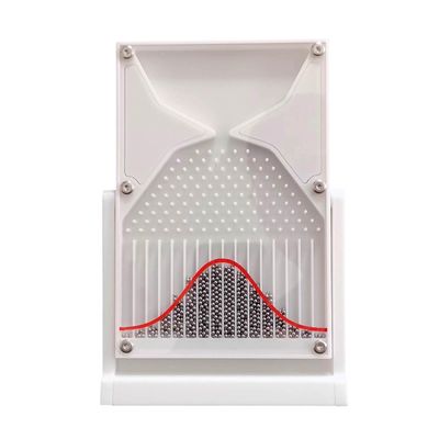 12*18cm Galton Board Probability Demonstrator Model,Probability Teaching Demonstration with Curve,Effective Statistical Law Experiment Tool,for Mathematics Education and Financial Analysi(Color:White)