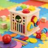 Educational Shape Toy, Wooden Activity Cube, 17x15.5x15cm, Play Cube Learning, Developmental Toy Kids, 8 in 1 Playset, for Party Playroom Classroom Home view 2