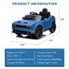 12V Electric Ride on Car Remote Control,Wireless Music Vehicle Car for Boys Girls Gifts Blue view 2