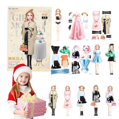 Magnetic Dress Updoll - Princess Paperdoll Set, Portable Magnet Play Set, Easy Grip Traveldoll | Fun Princess Dress Up Game Kids
