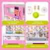 CHEFJOY Kids Kitchen Playset, Wooden Play Kitchen with Realistic Sounds, Removable Sink & Faucet, Microwave, Cookware, Pretend Cooking Toy for Toddlers 3+ (Pink) view 3