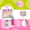 CHEFJOY Kids Kitchen Playset, Wooden Play Kitchen with Realistic Sounds, Removable Sink & Faucet, Microwave, Cookware, Pretend Cooking Toy for Toddlers 3+ (Pink) view 4