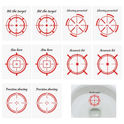 10pcs Toilet Target Stickers, Waterproof Durable Potty Training Stickers Toilet Bowl Aiming Target for Boys Bathroom Urinal & Restroom