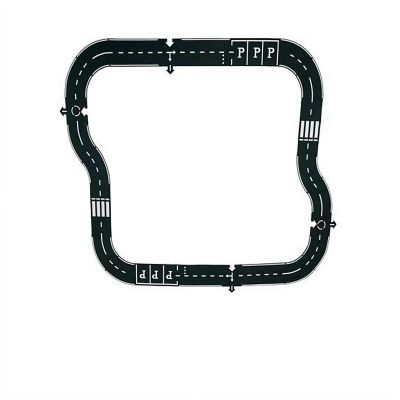 Flexible Rubber Road Puzzle Track Pieces,Flexible Expressway Circuit Set Toy,Waterproof Indestructible Modular Puzzle Car Highway Tracks for Kids Boys and Girls (24pcs)