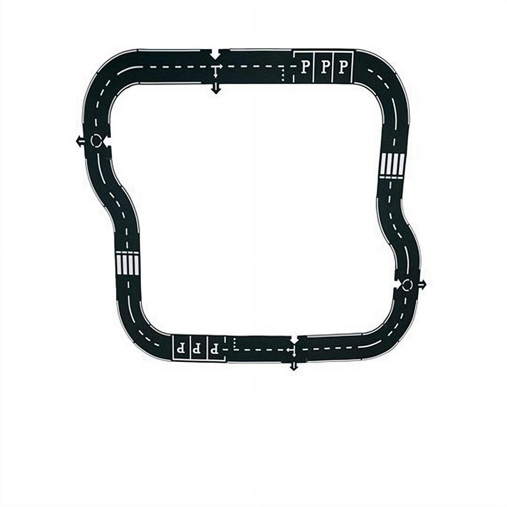 Flexible Rubber Road Puzzle Track Pieces,Flexible Expressway Circuit Set Toy,Waterproof Indestructible Modular Puzzle Car Highway Tracks for Kids Boys and Girls (24pcs)