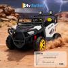 24V Ride on Toy for Big Kids with Remote Control - 2 Seater Ride on Car with 3 Speeds and Led Lights - Electric Car for Kids with Bluetooth (Snow) view 3