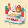 Baby Phone Toy,Cartoon Baby Piano Music Light Toy Children Pretend Phone,Kids Cellphone Girl with Light Parent-Child Interactive Toys Xmas New Year Gift Game Boy Girl Early Education Gifts (Red) view 2
