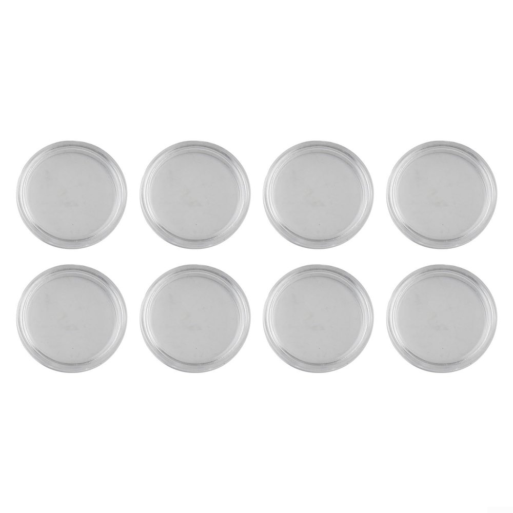 100 Pcs 25mm Clear Round Coin Capsules for Storage Box, Portable PP Holder Case for Collecting Copper, Silver, Gold and Commemorative Coin