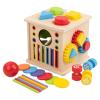 8 in 1 Wooden Activity Cube - Learning Toy,Educational Play Block | Girls Boys Kids 1-6 Years Old Home Classroom Birthday Party Preschool Fun Skills Development Game Playroom view 1