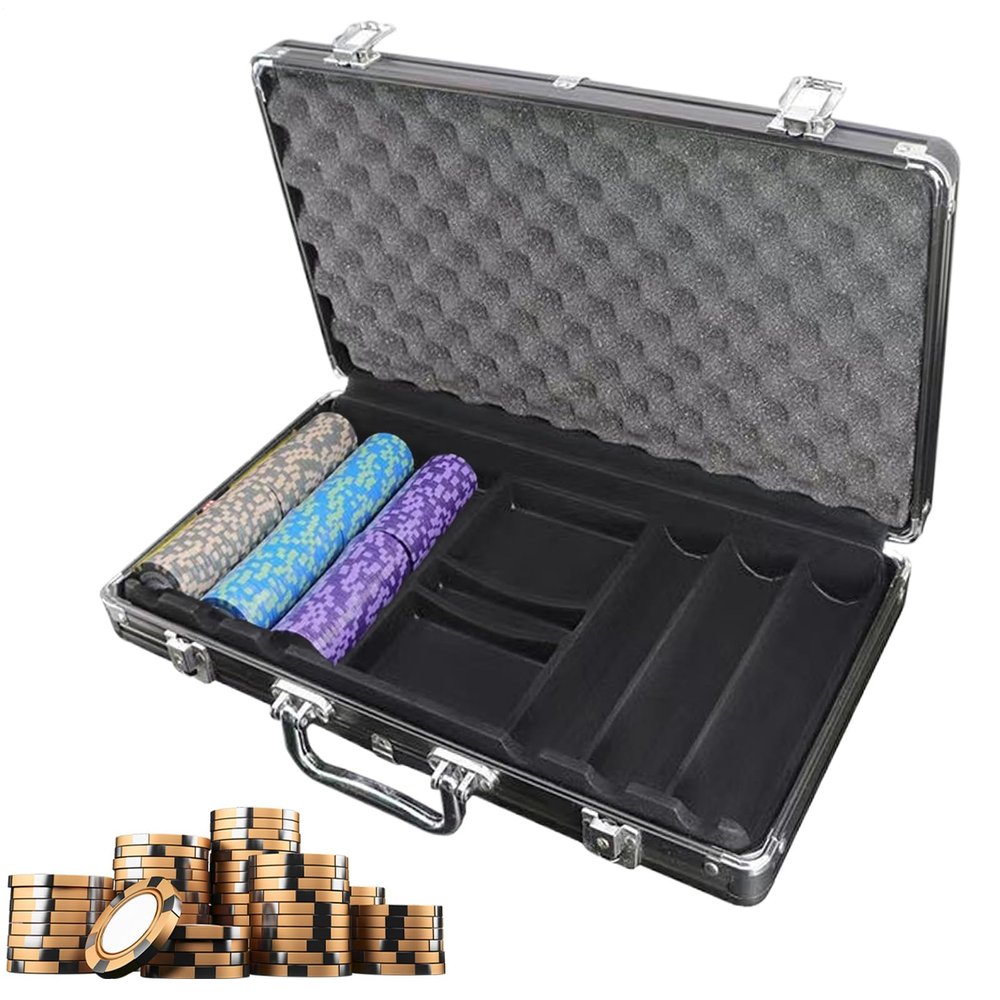 Aluminum Poker Case - Capacity Aluminum Alloy Matte Black - Poker Chip Protection Display Case - for Lovers Family Friends Enthusiasts Beginners