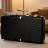 Aluminum Poker Case - Capacity Aluminum Alloy Matte Black - Poker Chip Protection Display Case - for Lovers Family Friends Enthusiasts Beginners view 3