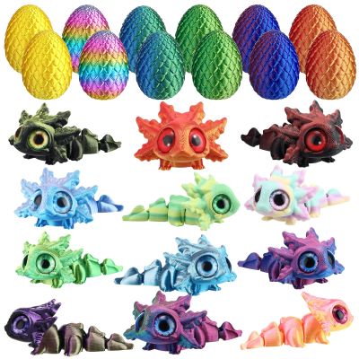 Capoda 12 Pack Easter Eggs With 3D Printed Axolotl Animal Colorful Plastic Filled with Flexible Mini Animals Easter Egg Fillers for Basket Stuffers Egg Hunt Supplies Spring Party