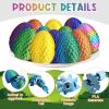 Capoda 12 Pack Easter Eggs With 3D Printed Axolotl Animal Colorful Plastic Filled with Flexible Mini Animals Easter Egg Fillers for Basket Stuffers Egg Hunt Supplies Spring Party view 3