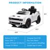 12V Electric Ride on Car Remote Control,Wireless Music Vehicle Car for Boys Girls Gifts White view 3