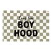 19.7 X 29.5 in Long Live Wall Art Banner, Green Checkerboard Canvas, Little One Nursery Decor view 1
