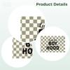 19.7 X 29.5 in Long Live Wall Art Banner, Green Checkerboard Canvas, Little One Nursery Decor view 2