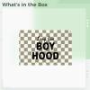 19.7 X 29.5 in Long Live Wall Art Banner, Green Checkerboard Canvas, Little One Nursery Decor view 3