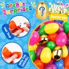 Adisher 100Pcs Easter Eggs, Plastic 3.0" Colorful Easet Eggs with 6Pcs Golden Eggs Bulk Empty Fillable for Easter Hunt Party Favor Basket Stuffers, Filling Treats, Classroom Prize Supplies for Kids view 4