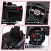 12V Electric Ride on Car Remote Control,Wireless Music Vehicle Car for Boys Girls Gifts Grey view 3