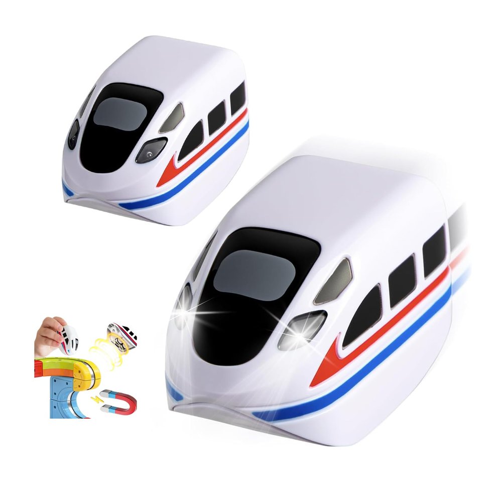 2PACK Replacement Electric Train Cars,USB Rechargeable Add-On for Kids Electric Train Set Tracks,Compatible with KlickRail ElectricTrain Set,Cannot Operate Alone,for Use with Tracks Only