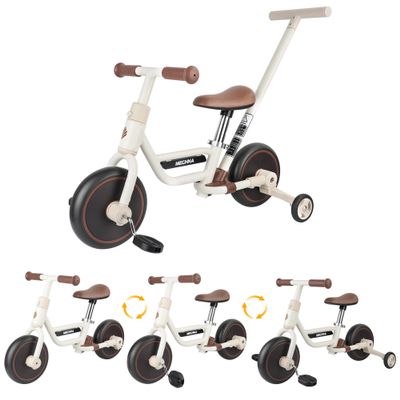 ZUKKA Toddler 4 in 1 with Detachable Push Handle and Silent Wheels Lightweight Easy-to Assemble for Over 18 Months Baby Toddlers