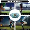 Light Up Football Size  Versatile Durable 6/9 Junior Super Grip, PU Leather Waterproof, Lighted Double Laced American Kids | Kids Lights Football for Night Games Light Up Lightweight view 4