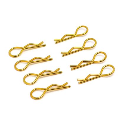 8PCS 100PCS Universal Stainless Steel R Clip Pin Compatible with 1 10 1 12 Scale RC Car Models Compatible with Himoto Aftermarket(8PCS Yellow)