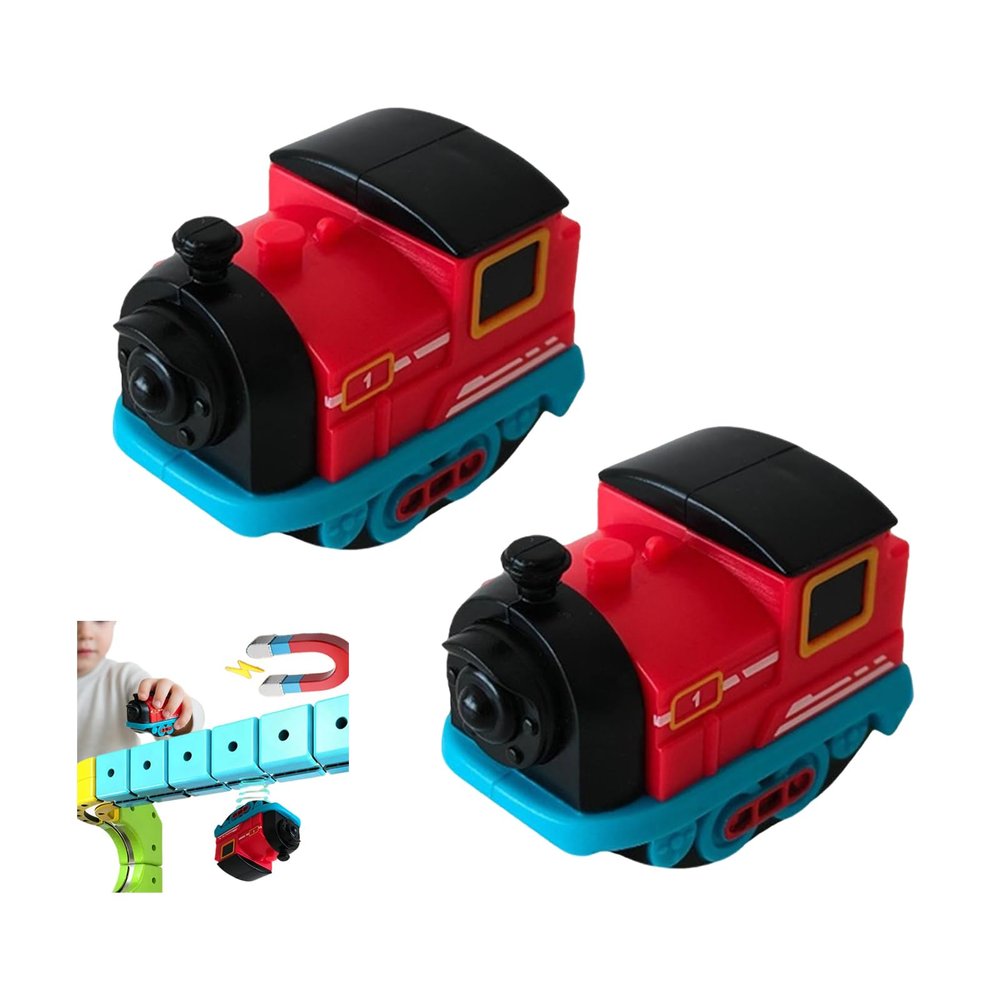 2PACK Replacement Electric Train Cars,USB Rechargeable Add-On for Kids Electric Train Set Tracks,Compatible with KlickRail ElectricTrain Set,Cannot Operate Alone,for Use with Tracks Only