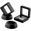 2 Pack Commemorative Coin Display Holder Box 50x50mm Black Plastic Case for Gold Silver Coin Medals Stamps Jewelry Casino Chips Souvenir Storage view 1