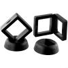 2 Pack Commemorative Coin Display Holder Box 50x50mm Black Plastic Case for Gold Silver Coin Medals Stamps Jewelry Casino Chips Souvenir Storage view 2