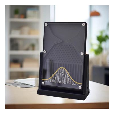 12*18cm Dalton Board/Galton Board,Normal Distribution Model for Physics Education,Probability Demonstration Model with Bell Curve,Physics Lab Teaching Tool,for Statistical Probability Edu(Color:Black)