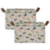 IBGIKWH Salmon Sashimi Sushi Cartoon Storage Bins Basket Storage Basket Clothes Hamper Storage Cubes Bin Blanket Basket Laundry Hamper view 2
