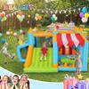 AKEYDIY Bounce House, Inflatable Obstacle Course Bouncy House for Kids, Indoor/Outdoor Bouncy Castle with Shade Stand,Boxing Column,Ring Toss Game&Ball Pool,450W Blower,Jump House for Backyard view 4